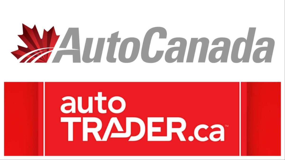 AutoCanada's logo on top of AutoTrader's logo.